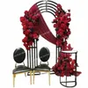 Cadeira preta de luxo moderna para arco floral de metal de casamento, cenário de casamento, moldura de pano de fundo, suporte de pano de fundo, decoração de arco de casamento para palco de casamento dec9r