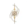 Настенные часы, железные часы, современный минималистичный декор, громкоговоритель, немой 100x47 см, металлические украшения для гостиной, подвесные