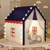 Casa de brincar para bebês portátil, tenda para crianças, tenda, crianças, rosa, azul, brinquedo interno e externo, princesa 240223