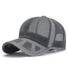 Bollmössor sommar män kvinnor mesh baseball cap manlig kvinnlig utomhus sport sol visir hatt solid fashionabla andningsbar snapback camping canada