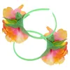 Bandanas 2pcs Hawaiian Headbands Flower Headpiece Women Costume Headwear