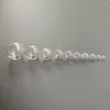 Bottles 50pcs 16mm Clear Mini Lightbulb Globe Glass Bubble Round Ball With Hole Diy Hollow Orbs Vial Pendants Jewelry Accessories