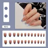 Falska naglar 24 st/box Flower Press On Black Nail Tips Sticker Set Art