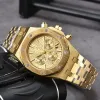 AP Wrist Watches Mens Watches ستة إبر جميع العمل الاتصال الهاتفي الكوارتز الياقوت عالي الجودة من الياقوت المصمم الزجاجية الفاخرة