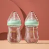 Oberni Baby Glass Bottle 150ml 2pcsBorosilicate Material Infant Milk Drinking Feeding bottle set 240223