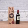 Gift Wrap 12 Pcs Christmas Kraft Paper Wine Bottle Bags Reusable Present Packaging