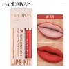 Lipgloss 12 kleuren Matte Naakt Lipliner Potlood Lipsticks Kit Langdurige Waterdichte non-stick Sexy Fluwelen Rood Bruin Lipgloss Make-up Tool