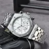 AP Wrist Watches Mens Watches ستة إبر جميع العمل الاتصال الهاتفي الكوارتز الياقوت عالي الجودة من الياقوت المصمم الزجاجية الفاخرة