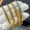 2023 Brand 925 Sterling Silver Women’s Luxury Jewelry Bracelet Classic Zircon Zircon Lock Gold Gold Gold Hight