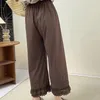 Pantaloni da donna stile giapponese elastico in vita leggero morbido cotone sciolto sottile per donna sottoveste in pizzo casual con fondo casual da ragazza Mori vintage