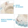 Candle Holders Shell Holder Nautical Base Beach Themed Ornament Candlestick Ocean Stand Tabletop Mediterranean Centerpiece