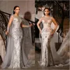 Stunningningbride 2024 Vintage Dubai Mermaid Wedding Dress Luxury Beading Lace Sheer Neck Lengeweve Speecins Bling Bridal Gownsカスタムメイド