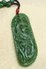 Xinjiang Tian Yubi Yulong Hanger Jaspis Spinazie Groene Dierenriem Draak Hanger Jade Draak Jade Hanger Ketting8904847