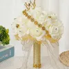 Dekorative Blumen Braut Hochzeit hält Schaum Simulation Blume weiße Rose Krone Blumenstrauß koreanische Pografie