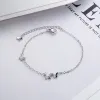 Designer Sieraden 925 Zilveren Met Diamanten Bezaaide Verstelbare Armband Damesmode Temperament Bloem Vlinder Armband