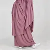 Abbigliamento etnico Abbigliamento da preghiera per donna Set da 2 pezzi 2024 Ramadan Eid Khimar Abaya con cappuccio Abito islamico Abaya Hijab Niqab Kaftan Robe Gown