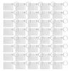 Garrafas de armazenamento 40 pacote sublimação chaveiro em branco dupla face transferência de calor mdf placa chaveiro diy