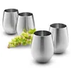 18 oz RVS Stemless Wijnglazen Outdoor Onbreekbaar Onbreekbaar Tumbler Cups Housewarming Kerstcadeaus Accessoires