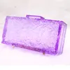 Evening Bags Women's Luxury Party Handbag Clear Blasting Cracks Acrylic Elegant Transparent Ice Crush Clutch Purse Wedding