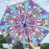 Guarda-chuvas Clear Bubble Umbrella Auto Open Transparent Church Glass 23inches 594C