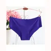 Women's Panties Seamless Ice Silk Female Underwear Thin Style Women Sexy Fit Breathable Triangle Briefs Mid Pink Waist