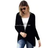 Maglioni da donna Giacca lavorata a maglia Cardigan maglione allentato a maniche lunghe aperto con cinturino incrociato sul retro 27855