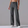 AL Yoga Pants Scholar Pantalon de survêtement à jambe droite pour femme qui évacue la transpiration, ample, jambe large, pantalon de sport sur toute la longueur, streetwear décontracté, jogging de ville avec poches à cordon de serrage