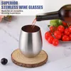 18 oz RVS Stemless Wijnglazen Outdoor Onbreekbaar Onbreekbaar Tumbler Cups Housewarming Kerstcadeaus Accessoires