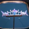 Hårklipp sjöjungfru Crown Ocean Style Fish Tail Shell Starfish Flower Tiara Women Girls Princess Elegant Dress Party Jewelry