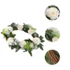 Dekorative Blumen Künstliche Girlande Hochzeit Dekor Hause Kranz Tür Wand Rose Astheticroom Hängen Romantisches Holz Weiß Goblincore