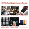 Qianjian Jewelry Baguette Cut 925 Silver VVS Moissanite Tennis Link Necklace for Women Men