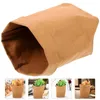 Storage Bags Fruit Kraft Paper Bag Pots For Plants Lunch Sandwich Bread Office Backpack Organizer