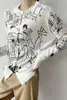 Malhas femininas graffiti digital jacquard fina imitação de lã moda cardigan de malha 23 primavera outono fino solto jaqueta camisola na moda