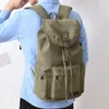 Backpack Canvas Outdoor Hiking Camping Mountaineering Large Capacity 40L Student Bag Drawstring Bucket 257