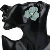 Boucles d'oreilles mode grande fleur rose bleu gris pour femmes filles Imitation perle Bijoux Bijoux cadeau élégant