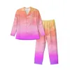 Men's Sleepwear Sunset Cloud Pajama Sets Autumn Bright Tie Dye Kawaii Home Unisex 2 Piece Vintage Oversize Design Suit Present