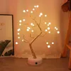 Fiori decorativi 108 LED USB 3D Lampada da tavolo Filo di rame Albero di fuoco di Natale Luce notturna per la casa Vacanza Camera da letto Interni Bambini Bar Decor