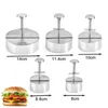 Stainless Steel Non-Stick Round Manual Hamburger Patty Maker Press Rice Pork Beef Ball Mold Adjusted Kitchen Tools Accessories 240219