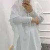 Этническая одежда, 2 шт., мусульманское женское платье-хиджаб с капюшоном для Ид Рамадана, молитвенная одежда, абайя, Абая химар, платье с полным покрытием, исламская одежда, никаб