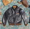 Eastman clássico A-2 casaco de couro. Jaqueta de couro genuíno da força aérea dos EUA. Pano de couro bomber A2 240222