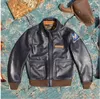 YR.Eastman Classic A-2 HorseHide Coat.Vintage US Air Force äkta läderjacka.A2 Bomber Läderduk 240222