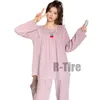 ملابس نوم للسيدات مجموعة Pajama بالإضافة إلى حجم M-6XL ملابس منزلية للقطن ارتداء بيجاما طباعة نوم بيجاما بيجاماس نساء بيجاما