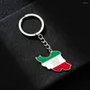 Keychains Vintage Drip Oil Map Flag Ethnic Style Stainless Steel Keychain For Men Women Gift Key Chain Accessory Ring Jewelry