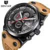 BENYAR Wasserdicht 30M Outdoor Hohl Sport Chronograph Uhr Skeleton Kalender Herren Quarzuhren unterstützung drop3201