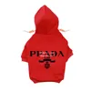 Vêtements de marque pour chien - Sweat à capuche doux et chaud pour animaux de compagnie avec motif de lettres classique - Manteau d'hiver épais en coton - Veste de luxe pour petit chien - Rouge S 950