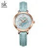 SK Dameshorloge Dames niche Premium 3D Rose Belt Shenzhen Horloge Dames quartz horloge Live streaming 0148