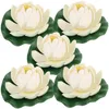 Dekoracyjne kwiaty 5 szt. Symulacja Lotus Liść Decor Wystrój domu Floating Piękne rekwizyty małe