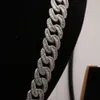 Moissanite Diamond Bling Hip Hop Gold Plated Cuban Chain Link Wide Iced Out Heavy Bracelet Necklace