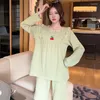 ملابس نوم للسيدات مجموعة Pajama بالإضافة إلى حجم M-6XL ملابس منزلية للقطن ارتداء بيجاما طباعة نوم بيجاما بيجاماس نساء بيجاما