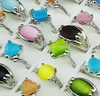 Selling 20pcs 100 Natural Cat Eye Stones Fashion Silver P Women Rings Whole Jewelry Lots A0772475991